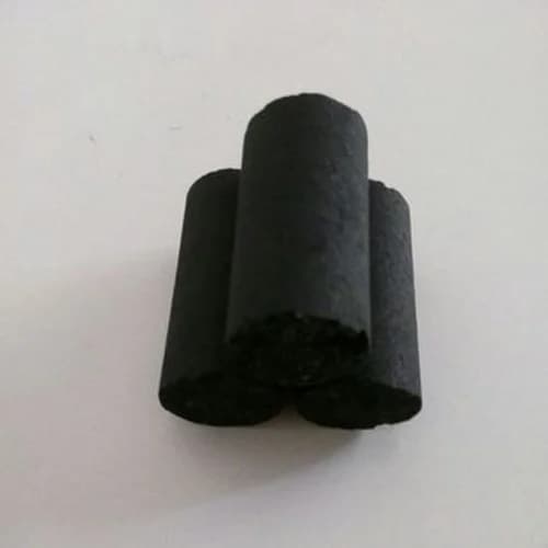 Three cylindrical finger-shaped hookah charcoal pieces