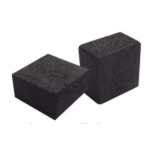 Two flat hookah charcoal cubes